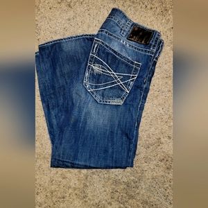 Mens Silver Jeans 36x30